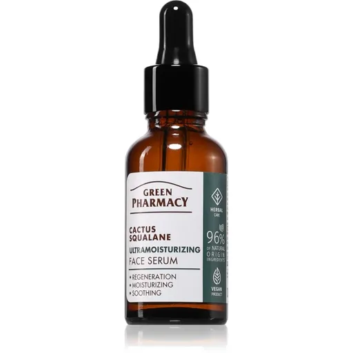 Green Pharmacy Cactus & Squalane Face Serum ser cu hidratare intensă 30 ml