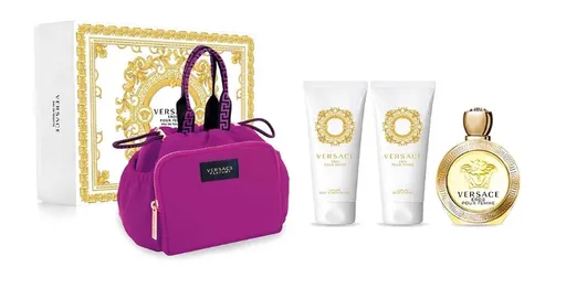 Versace Eros Pour Femme - EDT 100 ml + gel de duș 100 ml + lapte de corp 100 ml + geantă cosmetică