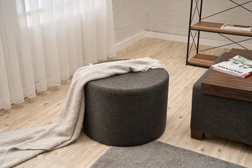 Taburet, Atelier del Sofa, 825BLC5196, Lemn, Antracit