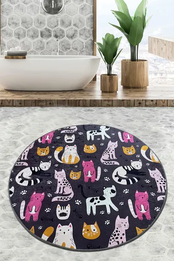 Covoras de baie, L'essentiel Maison, Park Cat Djt (200 cm), Poliester, Multicolor