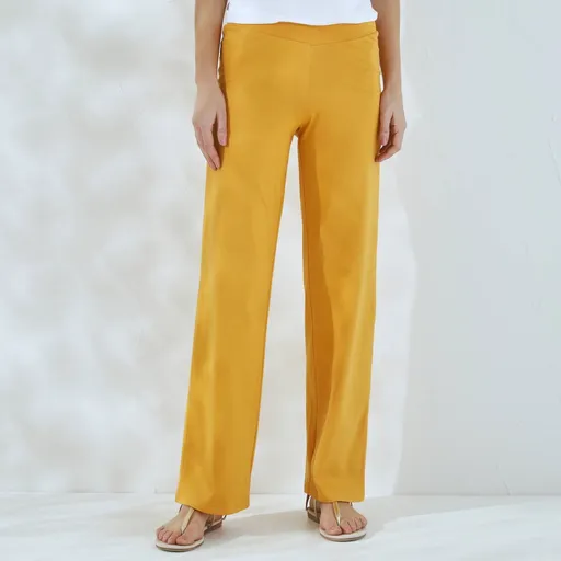 Pantaloni largi din jerseu cu talie elastică