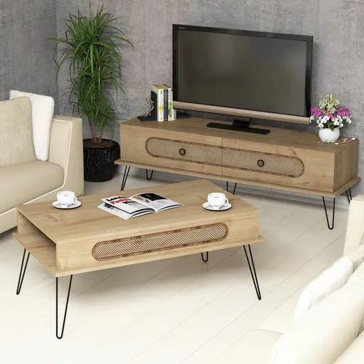 Set mobilier living, Hanah Home, Ekol, Stejar