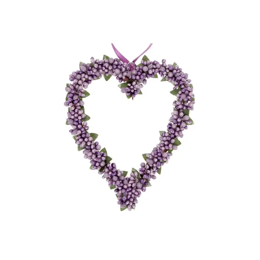 Decorație suspendată Inimă din boabe artificialemici, 12 x 2 x 14 cm