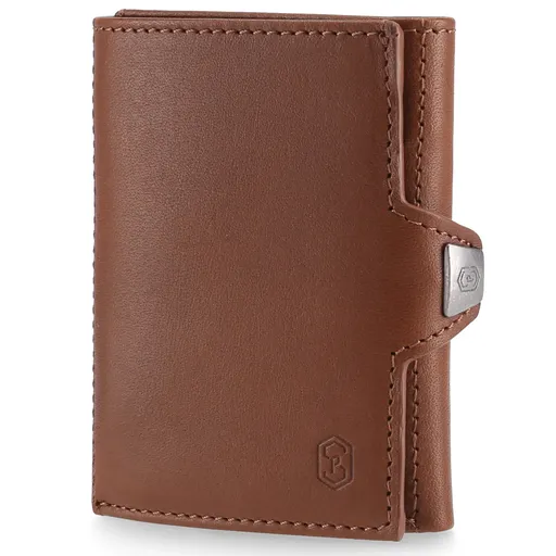 Slimpuro TRYO Slim Wallet 5 carduri pentru monede, 9,2 x 2,2 x 7,5 cm (L x Î x l), protecție RFID