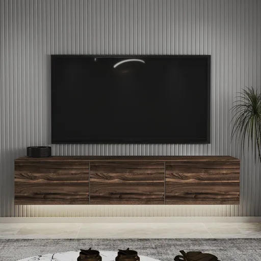 Comoda TV, Hanah Home, Neon, 160x35x32 cm, Castan