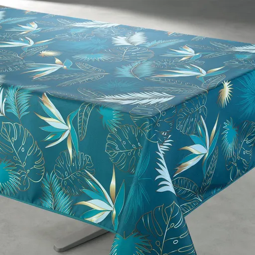 Față de masă cu imprimeu de frunze, poliester