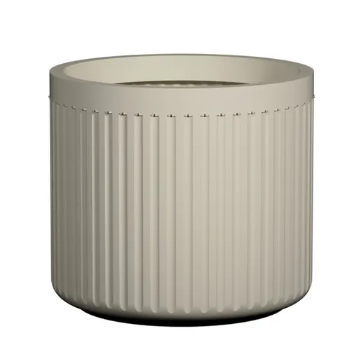 Pottery Pots Ghiveci de flori Turris joase, alb mătăsos, dimensiuni multiple - Ghivece de ceramică mărimea: S - ⌀ 40, h. 36 cm