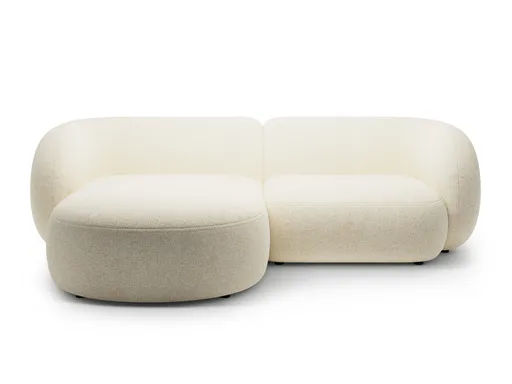 Coltar stanga 2 locuri, Kate, Micadoni Home, 255x176x76 cm, tesatura structurata, bej deschis