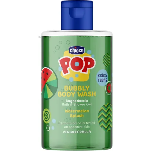 Chicco Pop Bubbly Body Wash gel de dus si baie pentru copii Watermelon Splash 300 ml