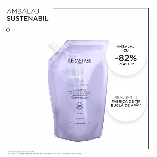 Kérastase Blond Absolu Bain Lumière – Sampon Hidratant si Iluminator pentru Par Blond Decolorat sau cu Suvite, Canti