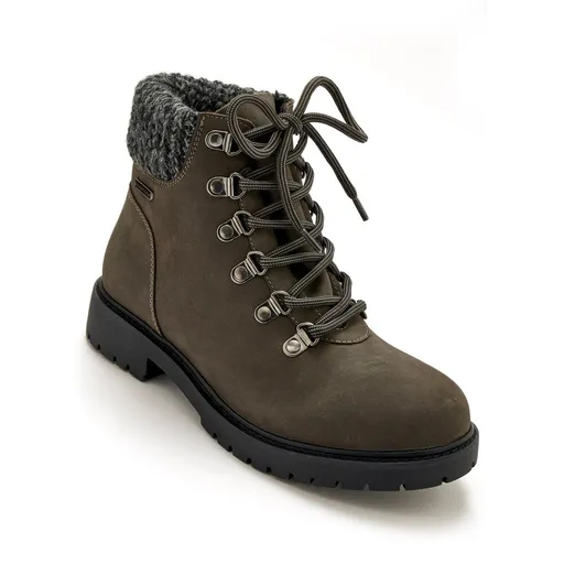 Pantofi sport cu gleznă din piele, impermeabili