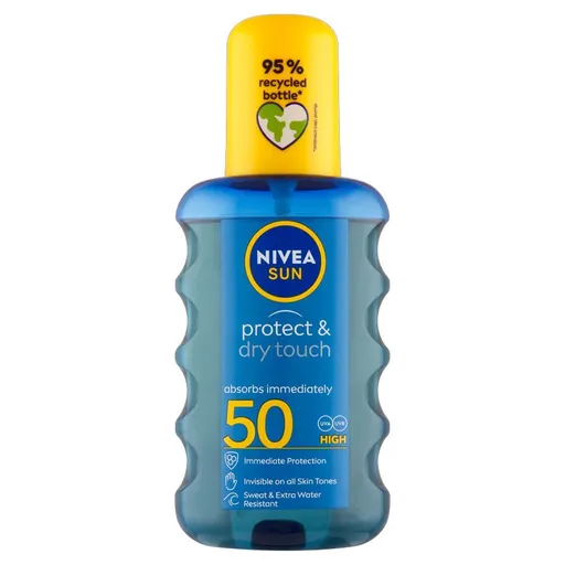 Nivea Spray invizibil pentru protecția solară SPF 50 Protect & Dry 200 ml
