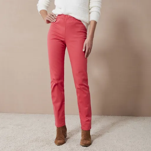 Pantaloni modelatori cu talie elastică și efect de burtă plată