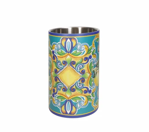 Racitor sticla de vin, Citrus Blue edge, Brandani, 12x19 cm, inox