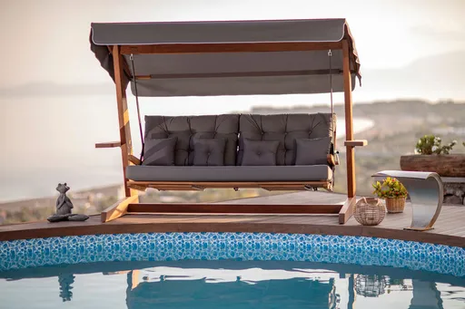 Balansoar de gradina 3 locuri, Hanah Home, Luna Deluxe 2600, Antracit