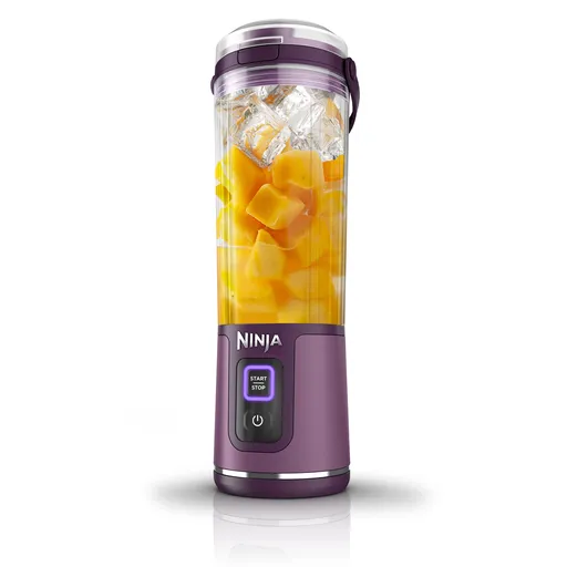 Blender portabil Ninja BC151EUPR, 7.4W, 530 ml, 6 lame otel, Zdrobire gheata, Pana la 10 cicluri, Fara BPA, USB-C, Violet