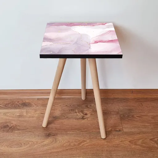 Masuta, Hanah Home, Shp383, 35x42x35 cm, Roz/Alb