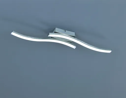 Plafoniera Route, RL, 56x9x7 cm, 5W, 2x SMD, metal, nichel mat