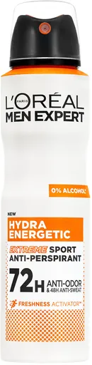 L'Oréal Paris Spray antiperspirant Men Expert Hydra Energetic (Extreme Sport Anti-Perspirant) 150 ml