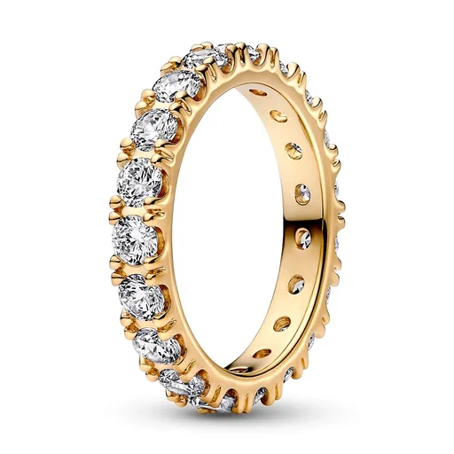 Pandora Inel strălucitor placat cu aur Shine Eternity 160050C01 56 mm