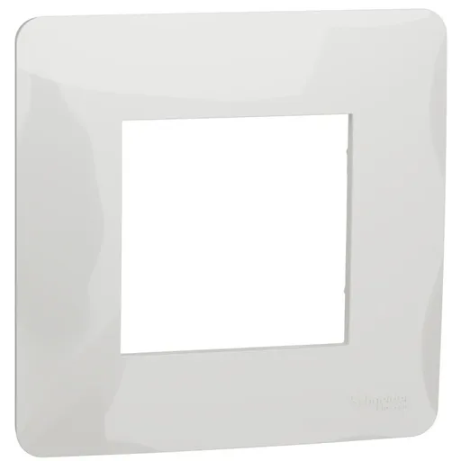 Rama simpla 2 module (1 post) Schneider Noua Unica Studio NU200218, alb