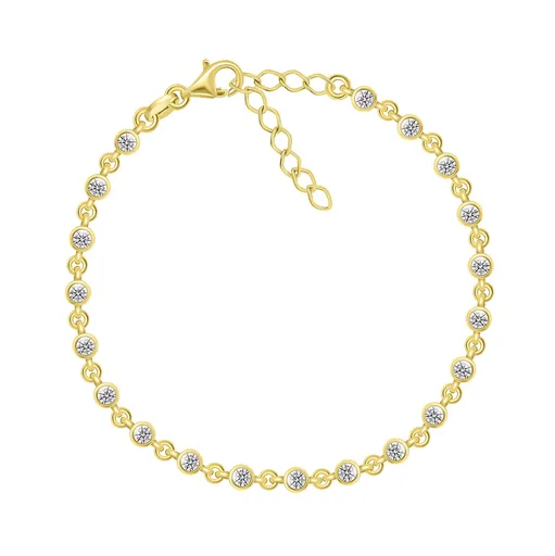 Brilio Silver Brățară frumoasă placată cu aur cu zircon BRC110Y