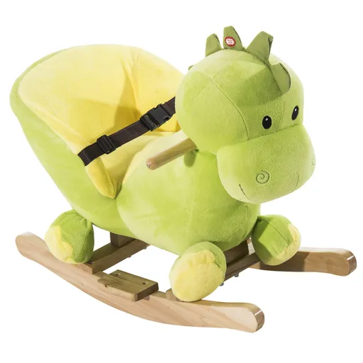HOMCOM, balansoar dragon copii 60x33x45cm, verde si galben | Aosom Romania