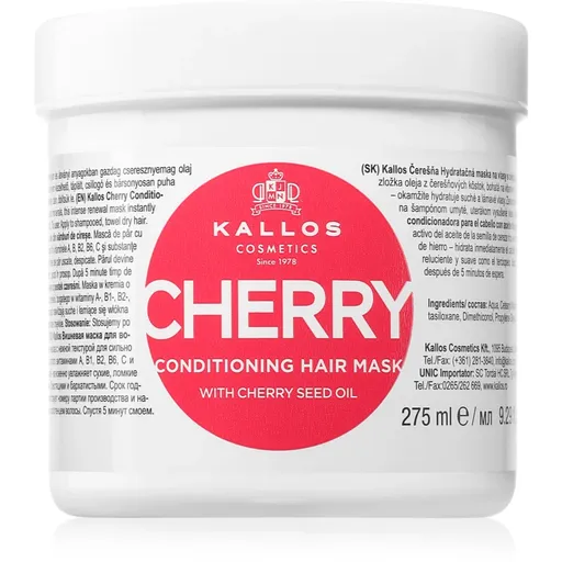 Kallos KJMN Professional Cherry masca hidratanta pentru par deteriorat 275 ml
