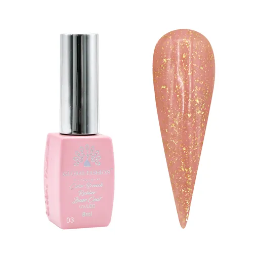 Rubber Base Coat Flakes 03, 8 ml, TPO Free