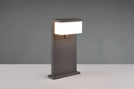 Lampadar de exterior cu senzor Nestos, TRIO, 26x45 cm, 13W, 1x SMD, aluminiu, antracit