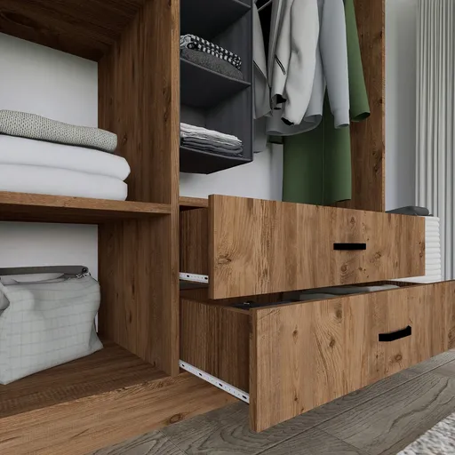 Dulap pentru haine, Hanah Home, Yaman 1600-027, 120x181x45 cm, Maro