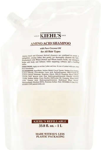 Kiehl's Șampon cu aminoacizi (Șampon cu aminoacizi) 1000 ml - refill