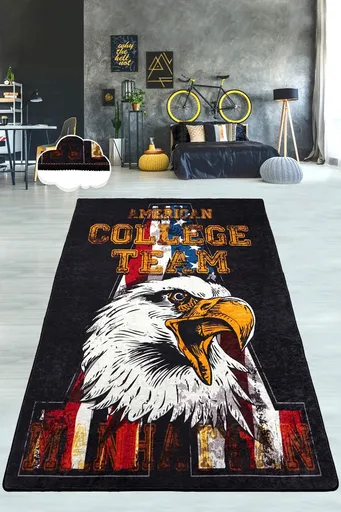 Covor, College Team, 80x200 cm, Poliester, Multicolor