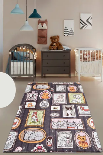 Covor, Frame Cats and Dogs DJT, 80x150 cm, Poliester, Multicolor