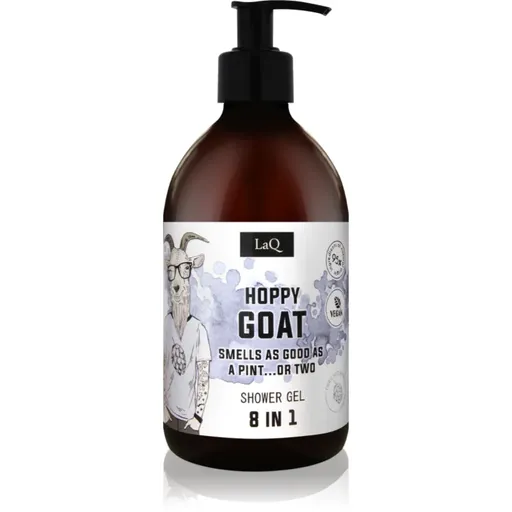LaQ Goat From Poznaň gel de dus revigorant 8 in 1 cu extract de conuri de hamei 500 ml