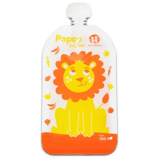 Petite&Mars Papoo săculeț pentru mâncare Lion 6x150 ml