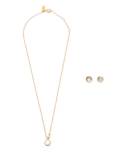 Coach Set elegant de bijuterii pentru femei placate cu aur (colier, cercei) 37530390GLD110