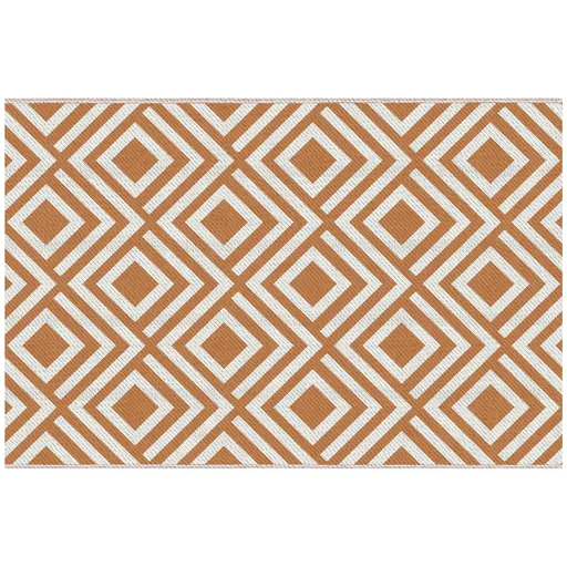 Outsunny Covor de Exterior pentru Balcon și Terasă, Rezistent la Raze UV, 182x274 cm, Maro și Alb | Aosom Romania