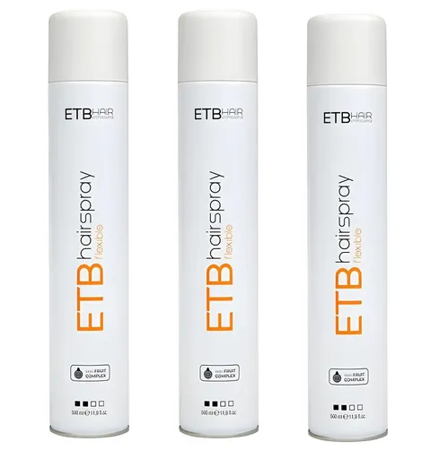 Set 3 Fixativ Profesional De Par Cu Fixare Flexibila ETB Hair - 500 ML