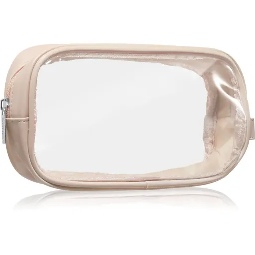 Notino Travel Collection Small Clear Organizer geantă de cosmetice transparentă transparent S Beige 20x10x5 cm 1 buc