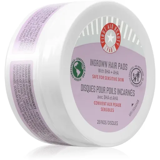 First Aid Beauty Ingrown Hair Pads tampoane exfoliante pentru fire de păr sub piele 28 buc