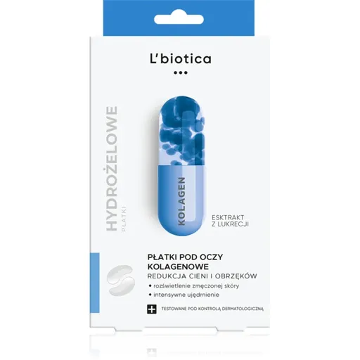 L’biotica Masks Masca de colagen pentru ochi  împotriva ridurilor și a cearcănelor întunecate 3 x 2 buc