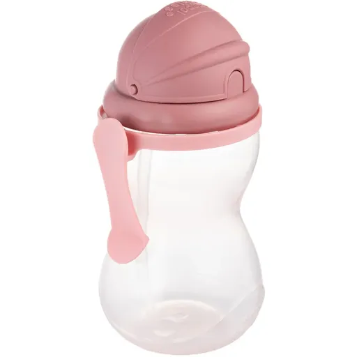Canpol babies Sport Cup sticlă pentru sport cu pai Pink 12m+ 370 ml