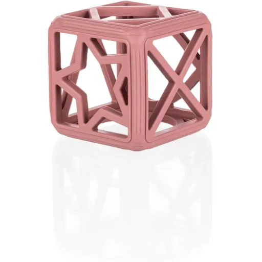 Zopa Silicone Teether Square jucărie pentru dentiție 0 m+ Old Pink 1 buc