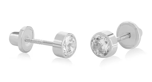 Brilio Cercei fermecători din aur alb cu zircon 14/816.581/17ZIR