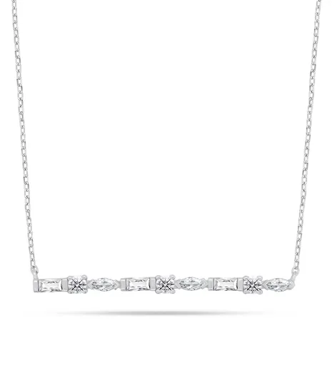 Brilio Silver Colier fermecător din argint cu zircon cubic NCL199W