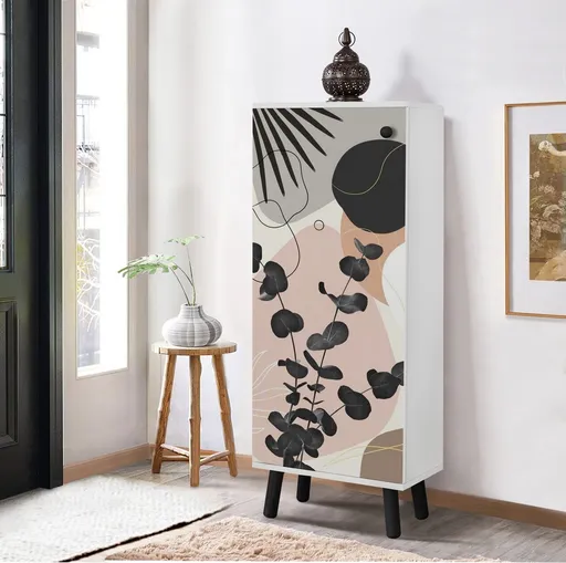 Pantofar, Hanah Home, Vegas, 50x135x38 cm, Alb/Negru