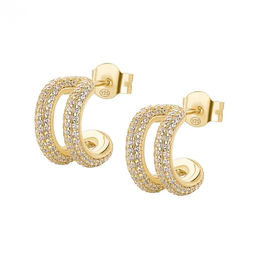 Rosato Cercei rotunzi eleganți cu zirconiu cubic Bianca RZBI73