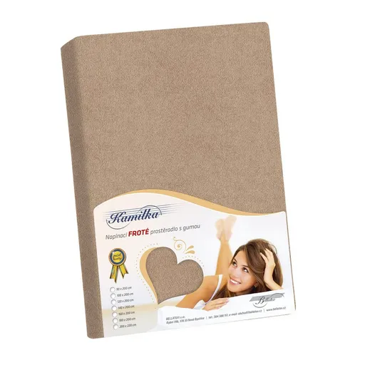 Cearceaf frotir Kamilka, cafeniu, cafeniu, 140 x 200 cm