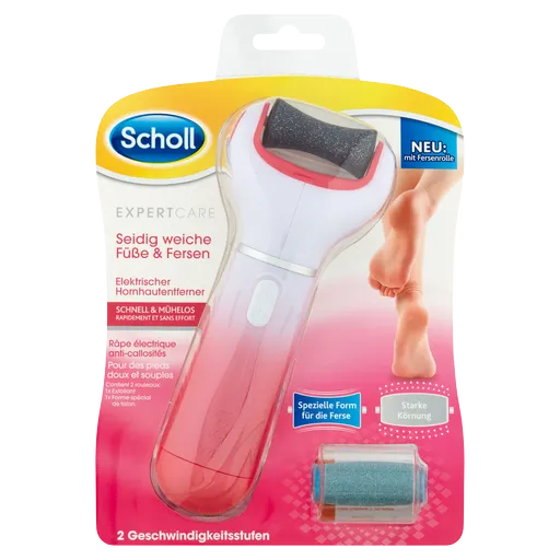 Scholl Pila electrică pentru picioare + 2 capeterotative Velvet